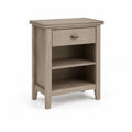 Nachttisch Holz rechteckig Beige 1 Schublade 2 Regalfächer
