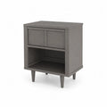 Nachttisch Holz Grau mit Schublade 60x45x35cm