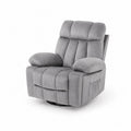 Grauer Liegesessel aus Mikrofaser und Metall 90x100x85cm