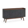 Sideboard Dunkelgrau und Walnuss 120cm x 45cm x 80cm